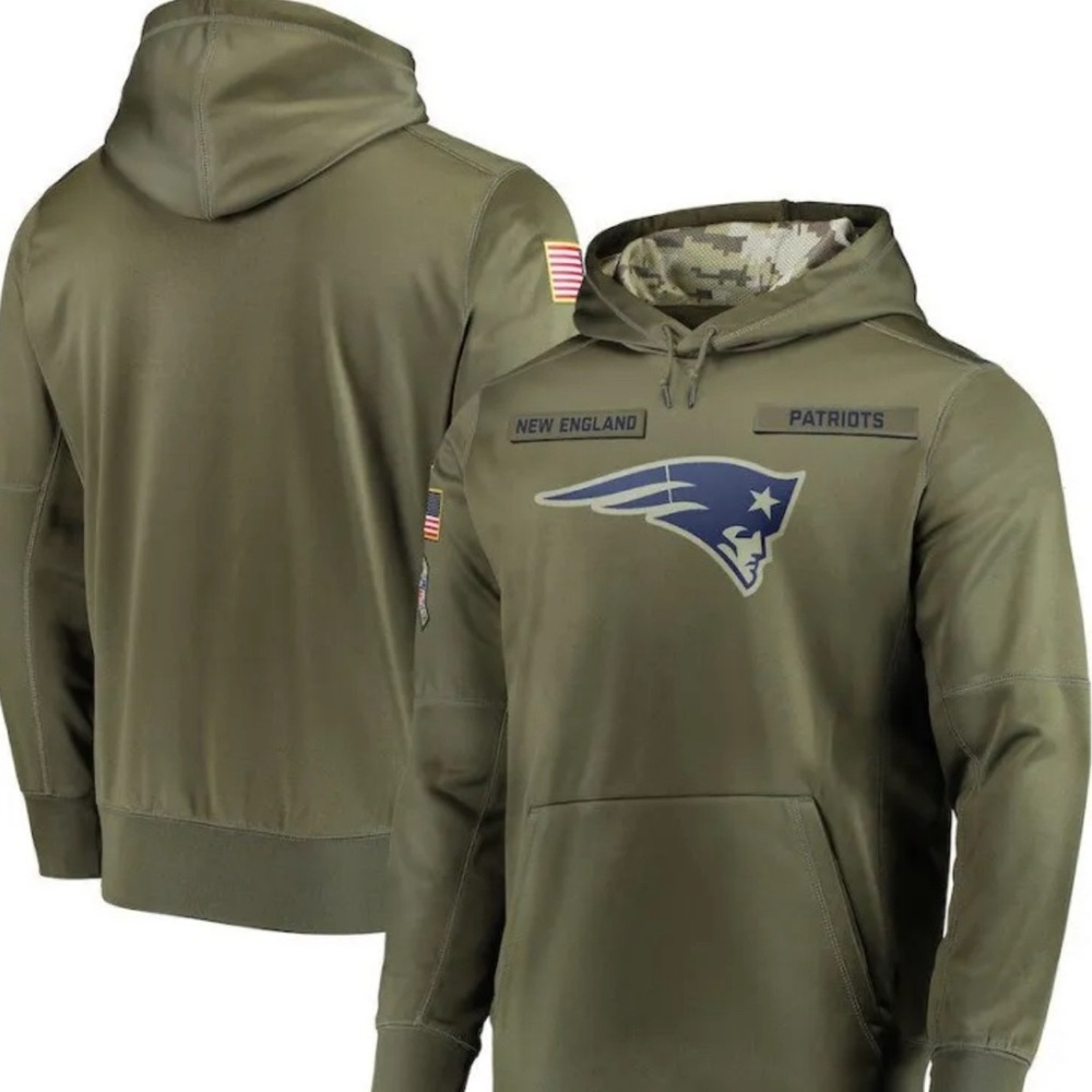 Kids New England Patriots NFL Nike Salute to Service Hoodie - Size large